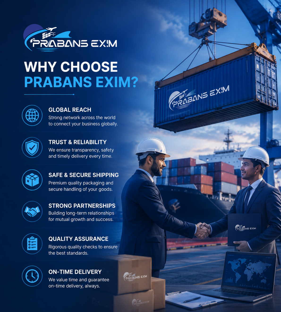 Why Choose PRABANS EXIM